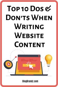 Top 10 Dos And Don’ts When Writing Website Content