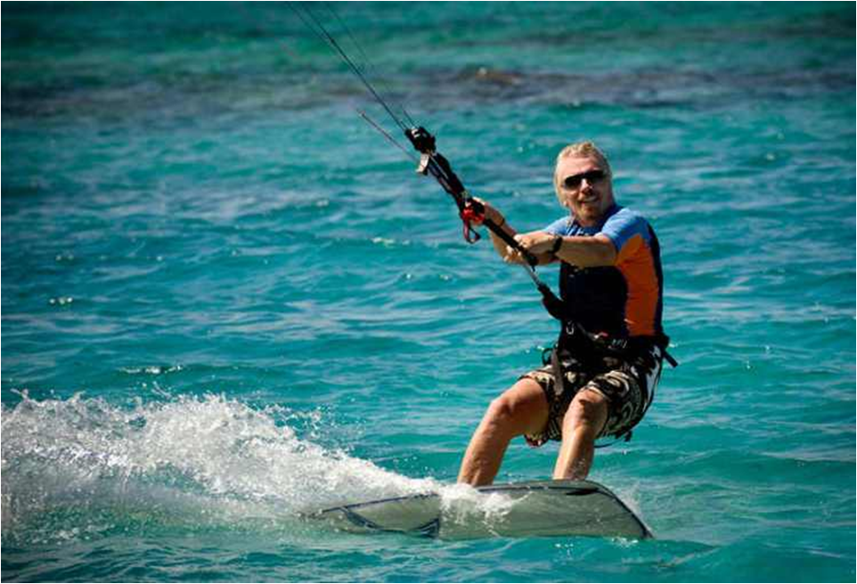 Richard Branson Kitesurfing