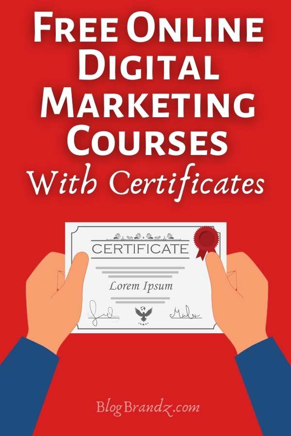 Free Online Digital Marketing Courses With Certificates
