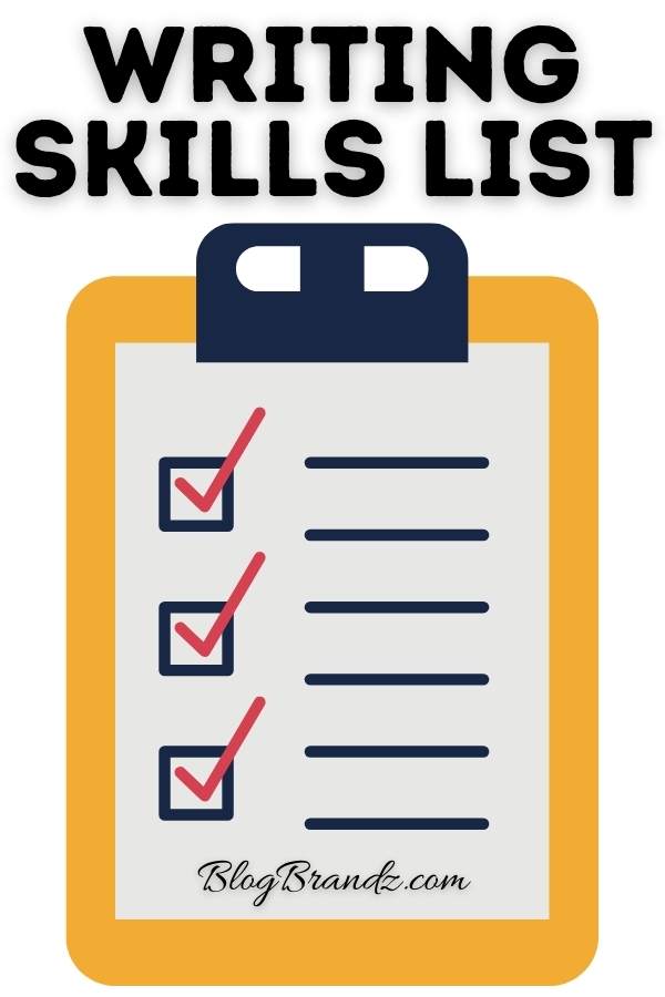 Writing Skills List