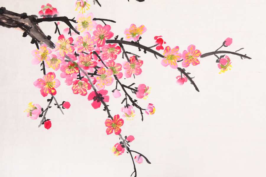 Feng Shui cherry blossom paintings