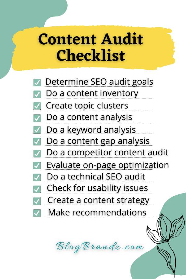 Content Audit Checklist